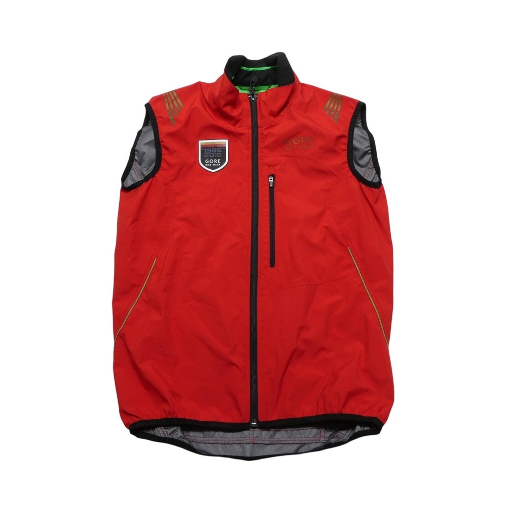 Gore Bike Wear Vest Mens Small Red Windstopper Active Shell Cycling Top
